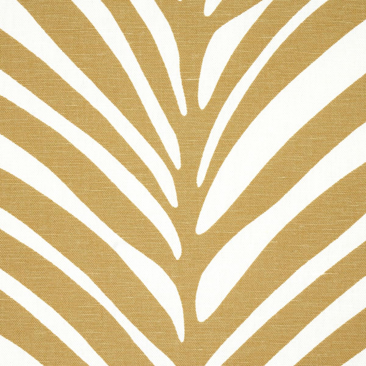Schumacher Zebra Palm Khaki Fabric