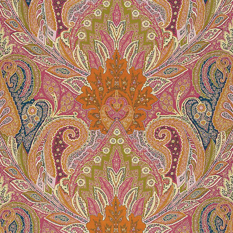 Schumacher Cambay Paisley Print Sandalwood Fabric