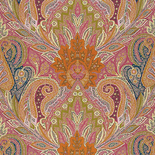 Schumacher Cambay Paisley Print Sandalwood Fabric