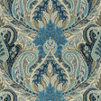 Schumacher Cambay Paisley Print Azure Fabric