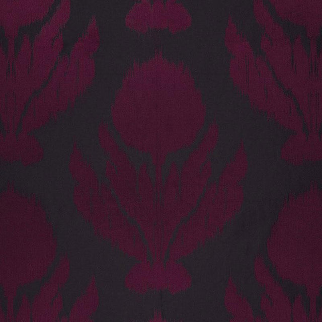 Schumacher Agra Silk Weave Black Plum Fabric