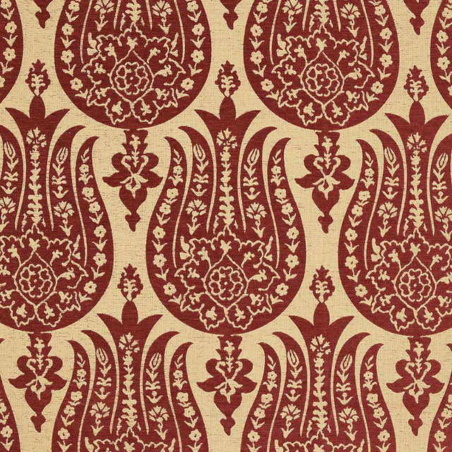 Schumacher Izmir Chenille Red Earth Fabric