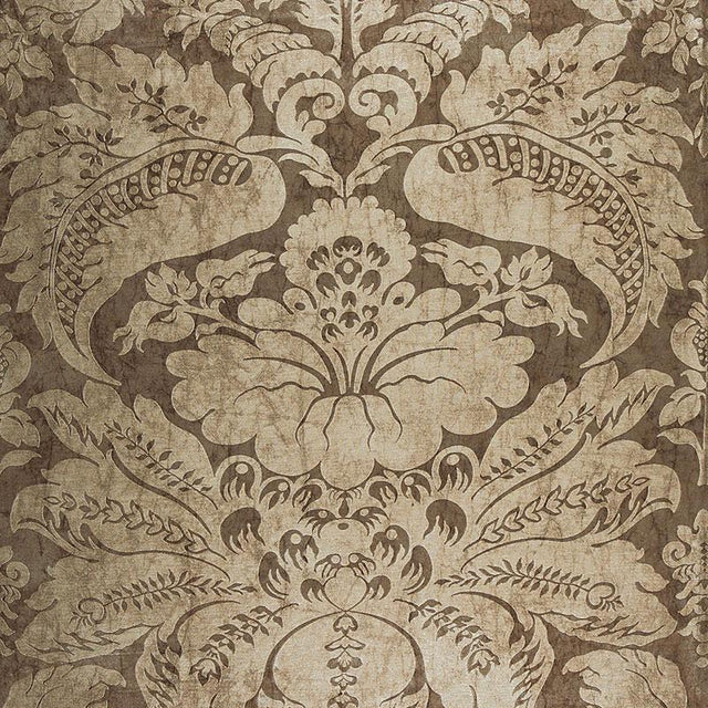 Schumacher Cordwain Damask Mica Fabric