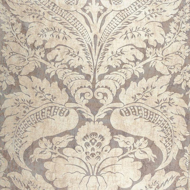 Schumacher Cordwain Damask Amethyst Fabric