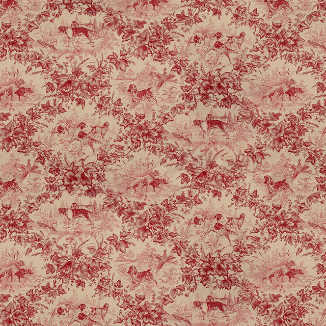 Brunschwig & Fils ON POINT COTTON PRINT RED Fabric