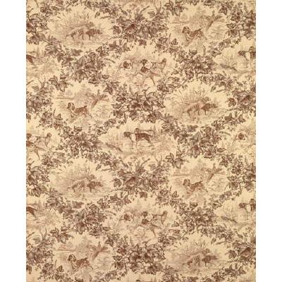 Brunschwig & Fils ON POINT COTTON PRINT TOBACCO Fabric