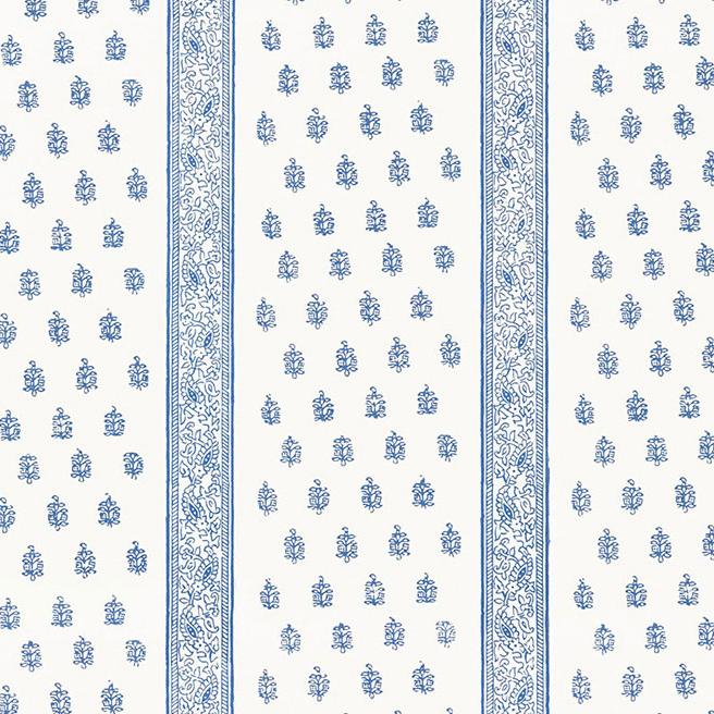 Schumacher Katsura Stripe Delft Wallpaper