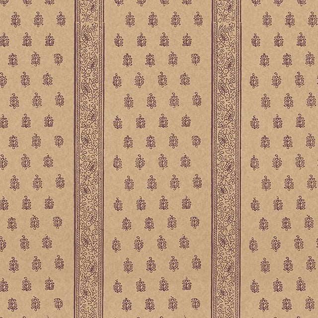 Schumacher Katsura Stripe Aubergine Wallpaper