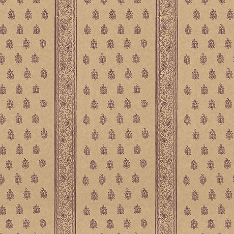 Schumacher Katsura Stripe Aubergine Wallpaper