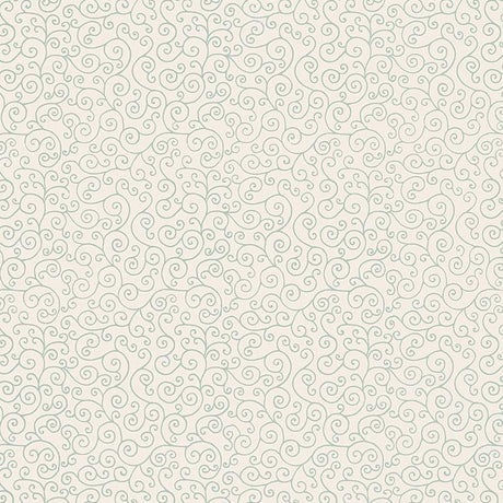 Schumacher Sangar Scroll Water Blue Wallpaper