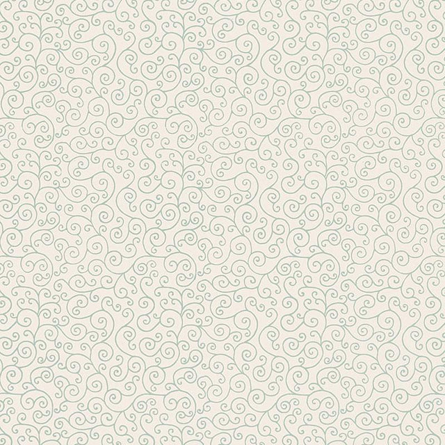 Schumacher Sangar Scroll Water Blue Wallpaper