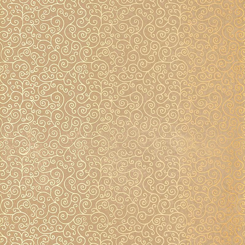 Schumacher Sangar Scroll Gilt Wallpaper