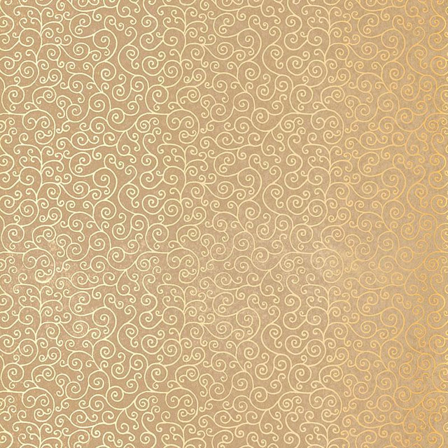 Schumacher Sangar Scroll Gilt Wallpaper