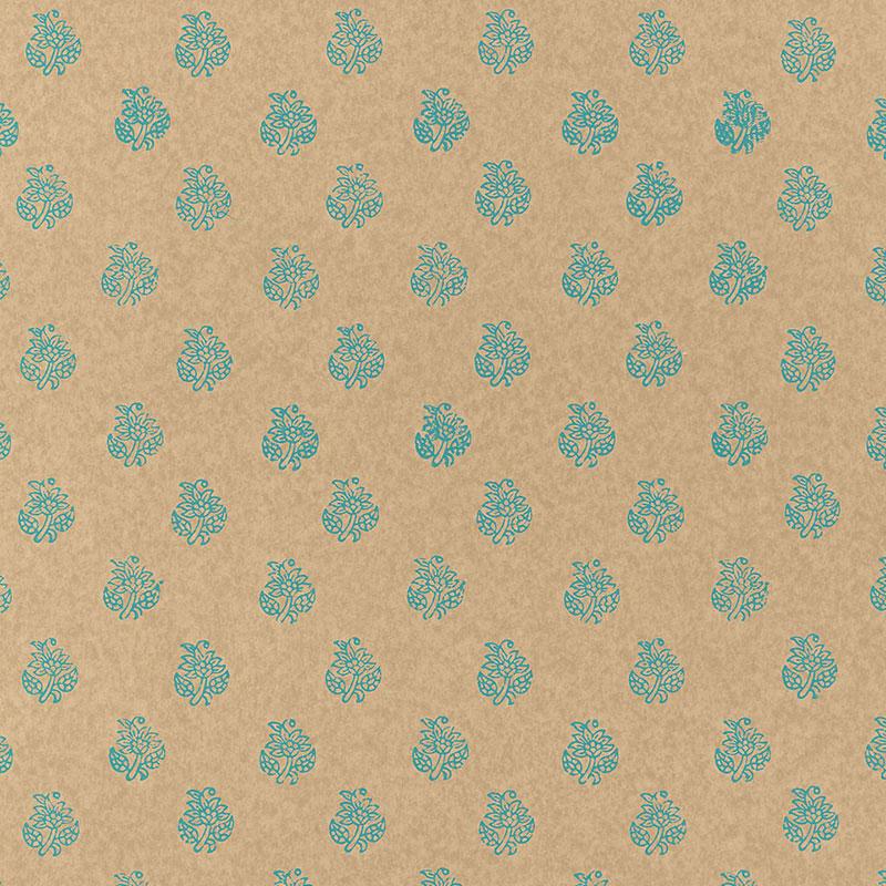 Schumacher Kaladera Turquoise Wallpaper