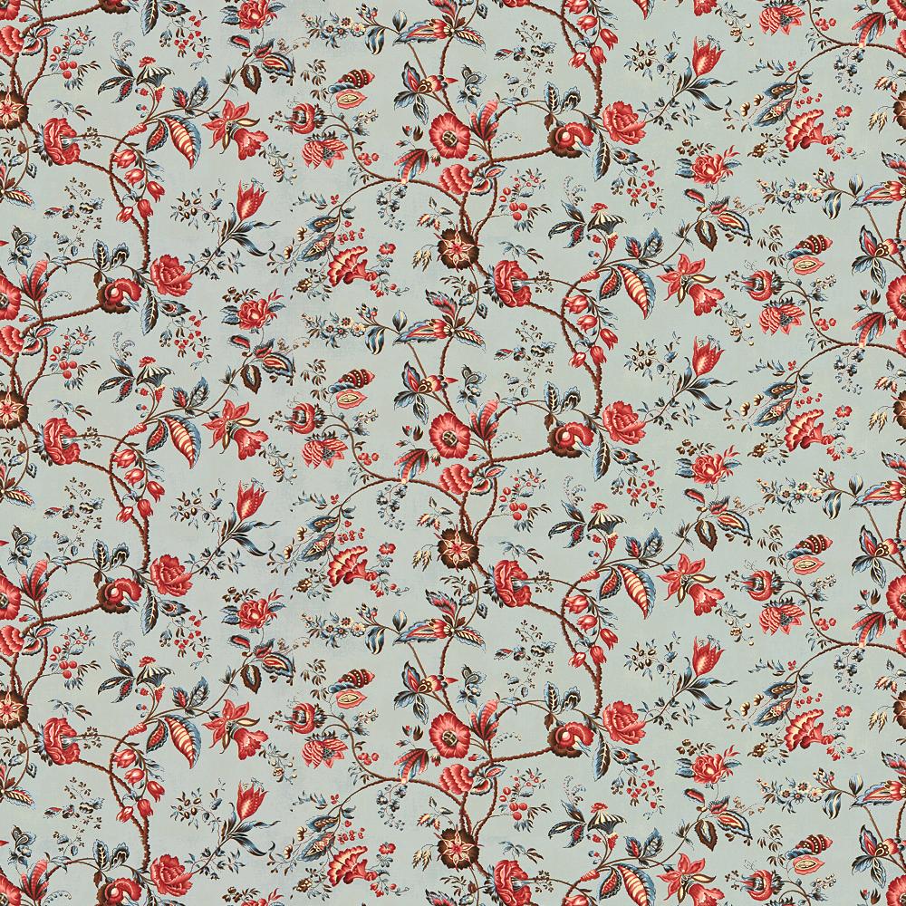 Brunschwig & Fils BOUGAINVILLE COTTON PRINT BLEU Fabric