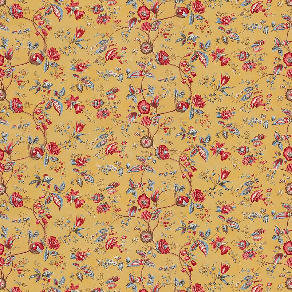 Brunschwig & Fils BOUGAINVILLE COTTON PRINT SAFRAN Fabric