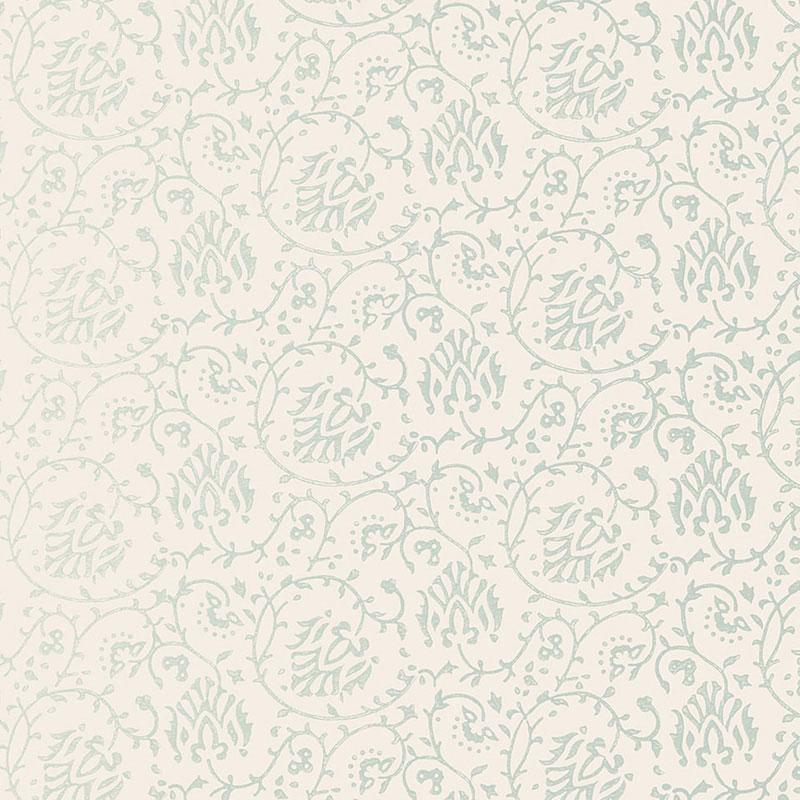 Schumacher Sarana Vine Water Blue Wallpaper