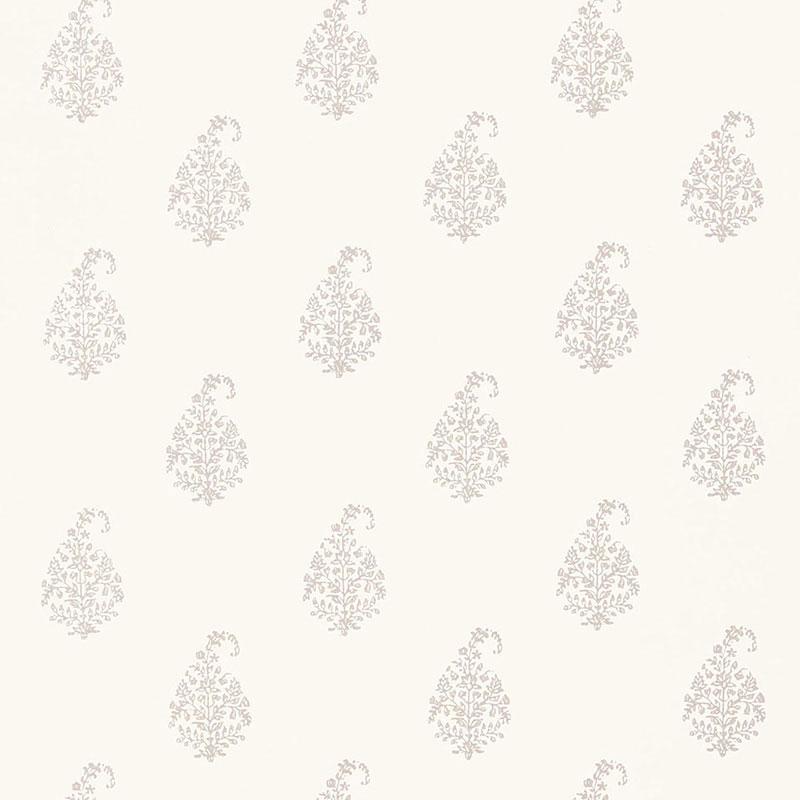 Schumacher Kerala Paisley Oyster Wallpaper