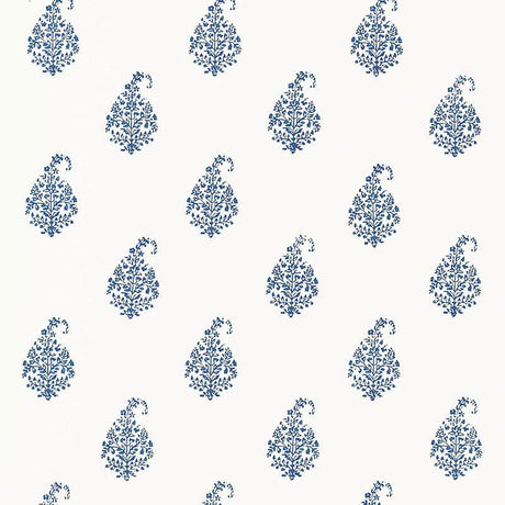 Schumacher Kerala Paisley Delft Wallpaper