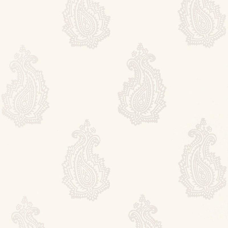 Schumacher Madras Paisley Oyster Wallpaper