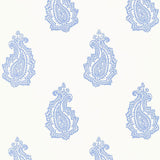 Schumacher Madras Paisley Delft Wallpaper