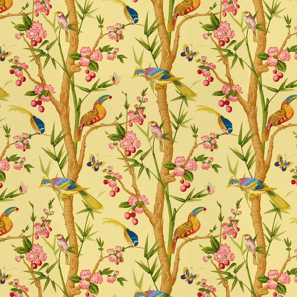Brunschwig & Fils TOUCANS JAUNE Fabric