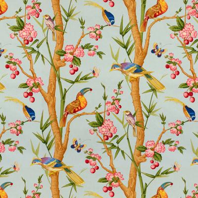 Brunschwig & Fils TOUCANS BLEU Fabric