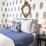 Schumacher Askandra Flower Oyster Wallpaper
