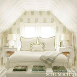 Schumacher Askandra Flower Pear & Water Blue Wallpaper