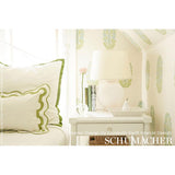Schumacher Askandra Flower Pear & Water Blue Wallpaper