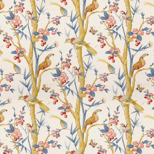 Brunschwig & Fils TOUCANS BERRY/SLATE Fabric