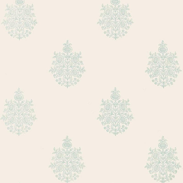 Schumacher Asara Flower Water Blue Wallpaper