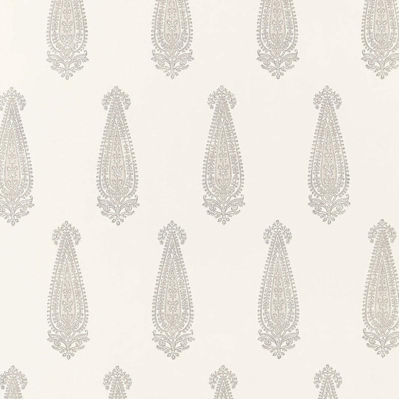 Schumacher Katara Paisley Oyster Wallpaper