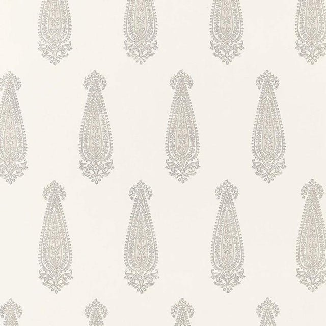 Schumacher Katara Paisley Oyster Wallpaper