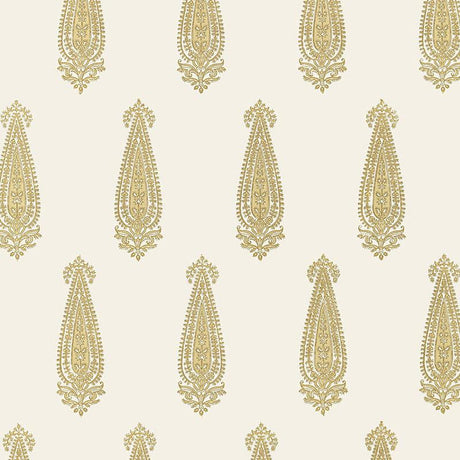 Schumacher Katara Paisley Straw Wallpaper