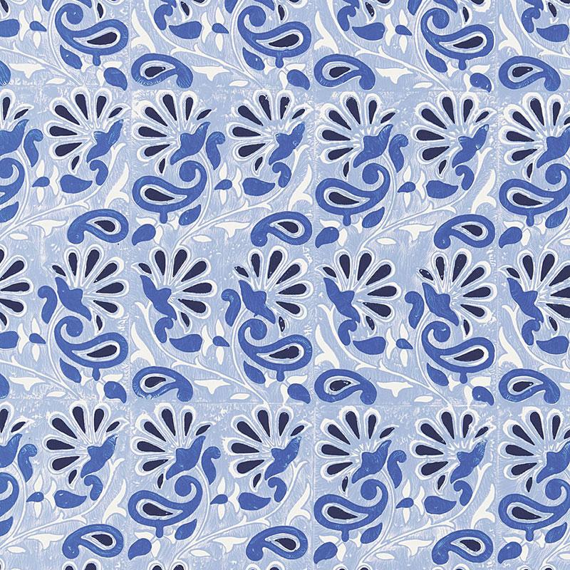 Schumacher Rampura Delft Wallpaper