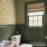 Schumacher Rampura Water Blue Wallpaper