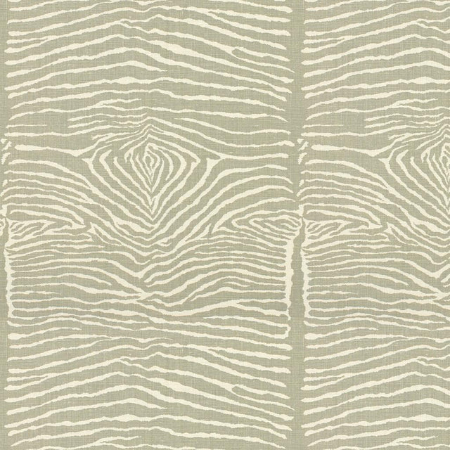 Brunschwig & Fils LE ZEBRE LINEN PRINT PEWTER Fabric