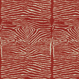 Brunschwig & Fils LE ZEBRE LINEN PRINT RED Fabric