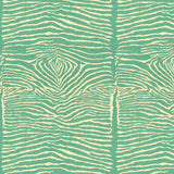 Brunschwig & Fils LE ZEBRE LINEN PRINT AQUA Fabric