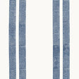 Schumacher Greek Key Stripe Navy Wallpaper