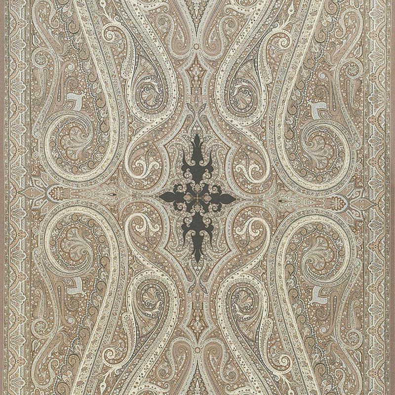 Schumacher Pasha Paisley Stone Fabric
