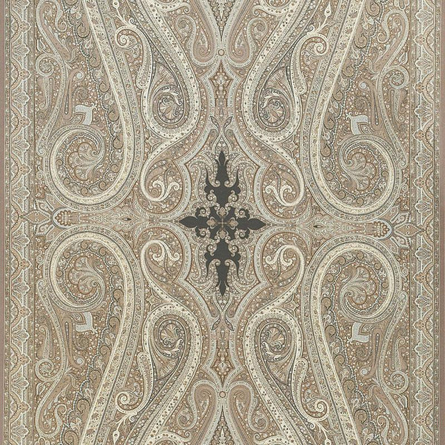 Schumacher Pasha Paisley Stone Fabric