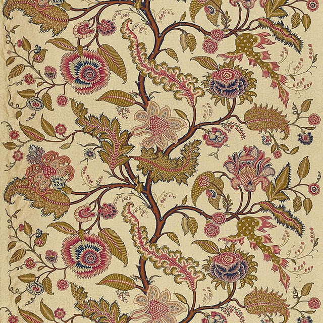 Schumacher Sinhala Linen Print Pomegranate Fabric