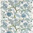 Schumacher Sinhala Linen Print Sky Fabric