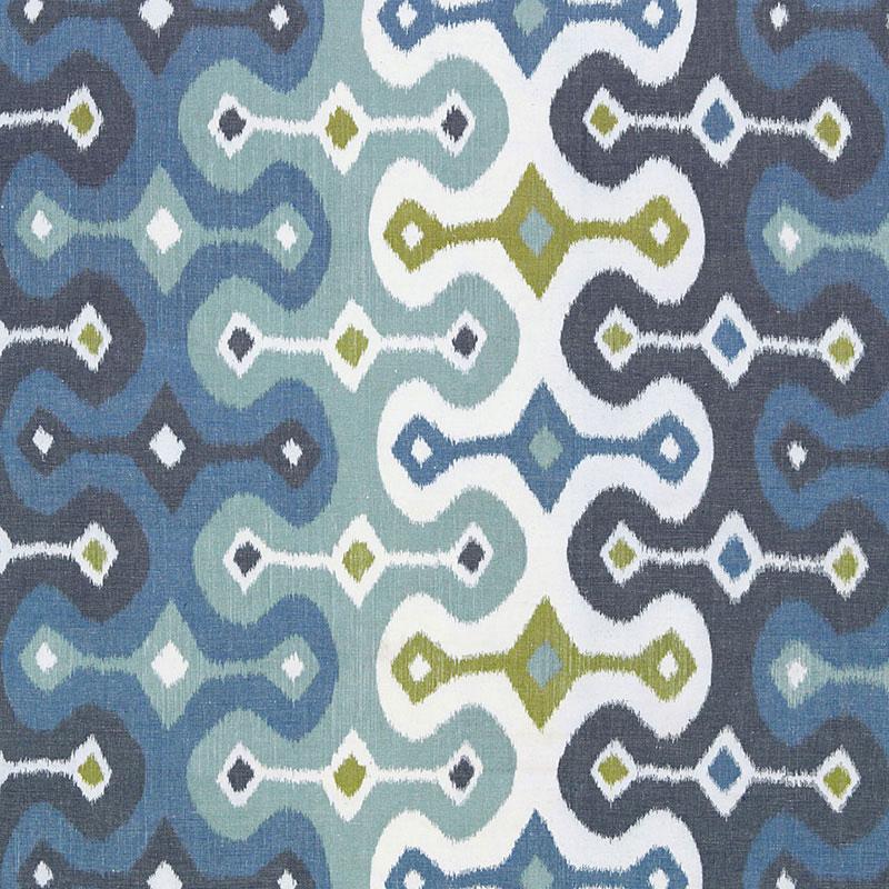 Schumacher Darya Ikat Sky Fabric