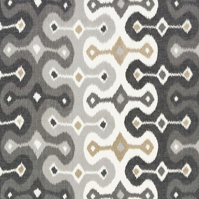 Schumacher Darya Ikat Stone Fabric