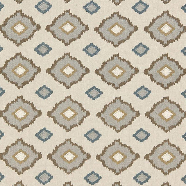 Schumacher Sikar Embroidery Flax Fabric