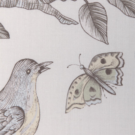 Brunschwig & Fils BIRD AND THISTLE COTTON PRINT GRAY Fabric