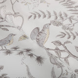 Brunschwig & Fils BIRD AND THISTLE COTTON PRINT GRAY Fabric